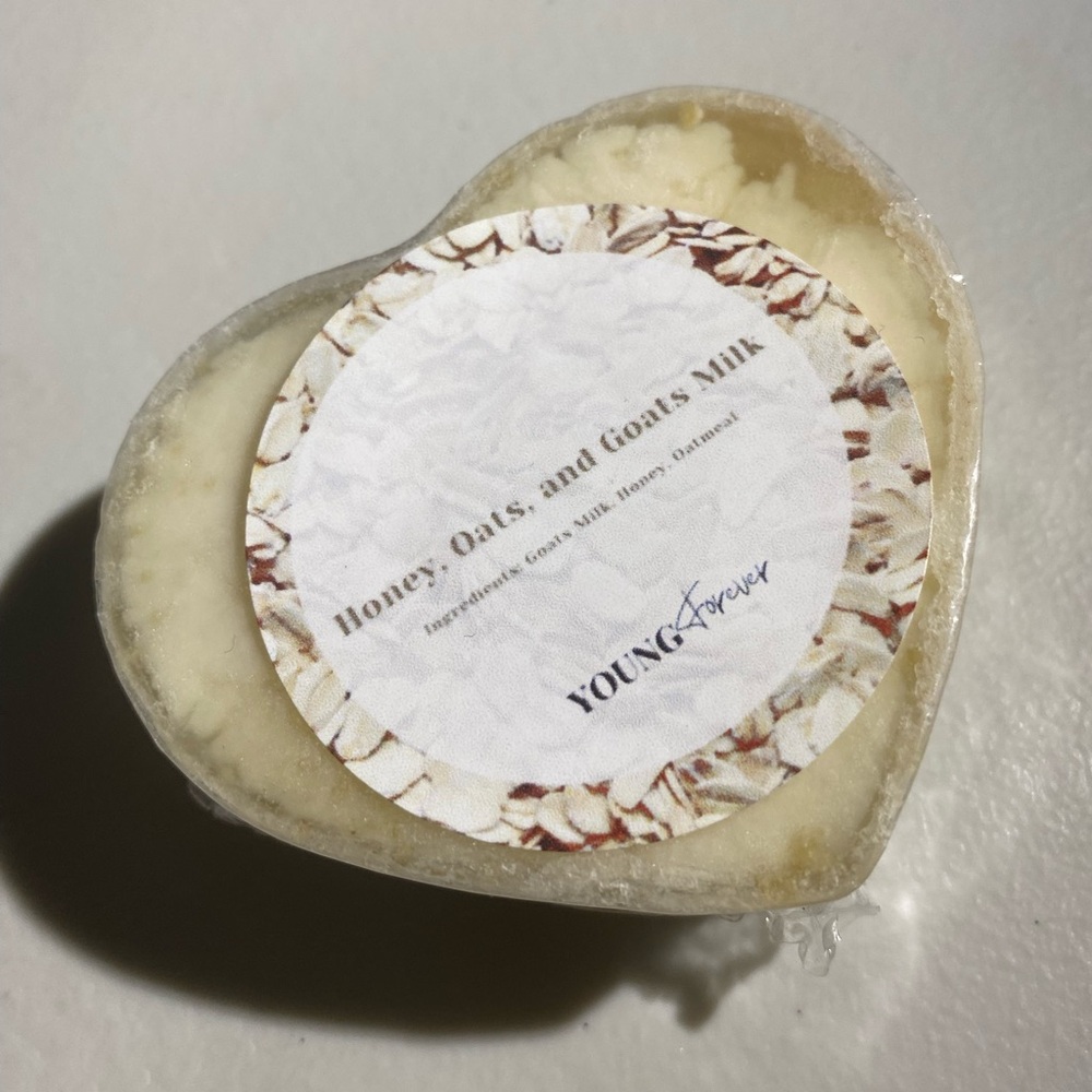 Honey, Oats, and Goat’s Milk Soap - Heart Shaped